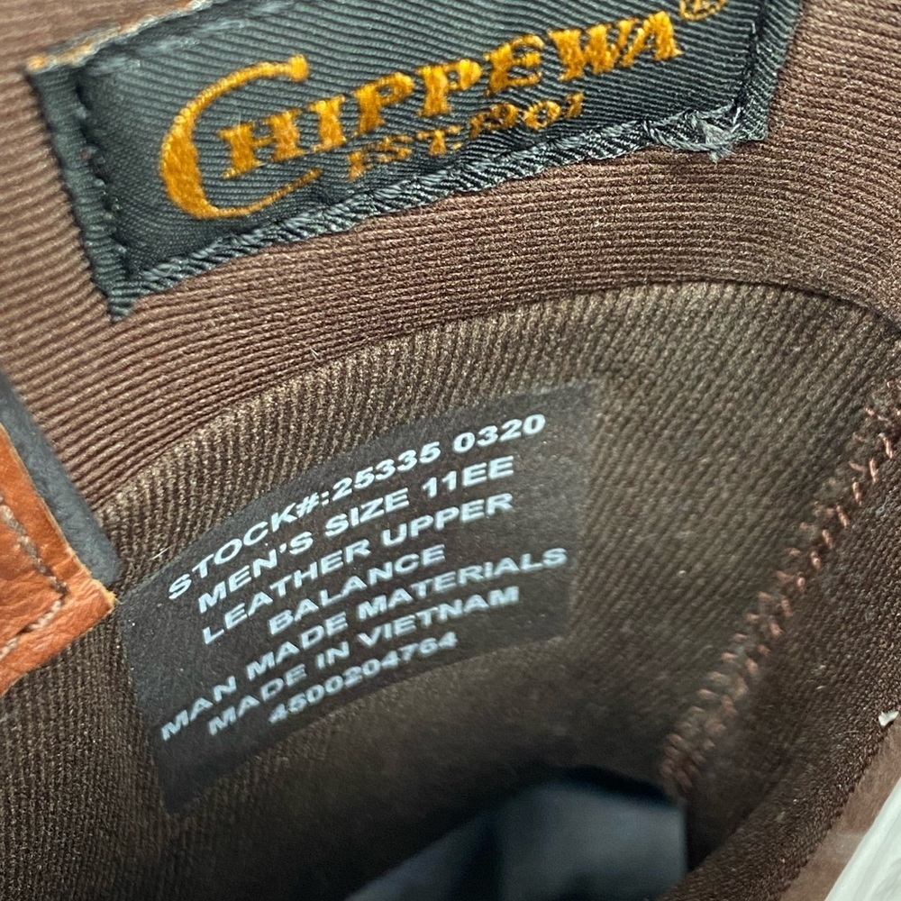Chippewa Men's Tan Leather Western Boots - Picture 7 of 9